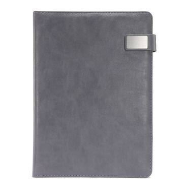 Fashion Office Manager Business Clip Conference A4 Three Color PU Leather Meeting Folder photo-2