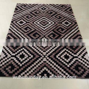 Machine Knitted Micro Fiber Rug With Polyester Pile M151 Blue photo-3