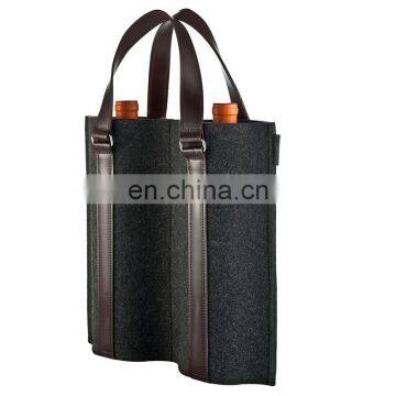 Single bottle tote felt wine bag wholesale