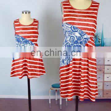 2019 Summer Red and White Stripes Matching Outfits For Mother And Daughter (this Link for Girls,1-12years) photo-6