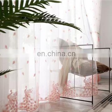 Wholesale Customized 100%Polyester Tulle Embroidery Curtain For The Window Backdrop Curtain