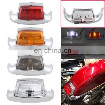 Cafe Racer Motorcycle LED Front Fender Tip Light Leading Edge Driving Brake Light For Harley FLSTC FLHT FLHTCU FLHR photo-2