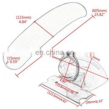 Cafe Racer Motorcycle Metal Rear Fender Mudguard With Chrome Tail Brake Light for Harley BOB Bobber