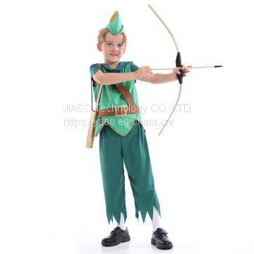New design halloween carnival costume fancy dress Robin Hood costume for children