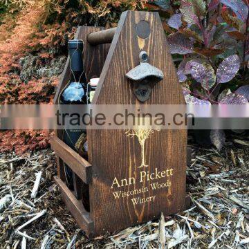 Custom vintage wooden beer carrier for 6 pack                        
                                                Quality Choice