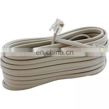 RJ11 RJ12 6P6C Telephone Cable multi core flat cable with crystal head