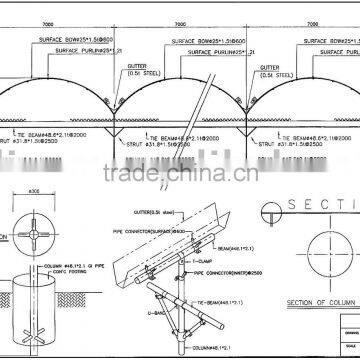 agriculture commercial plastic film covered greenhouses