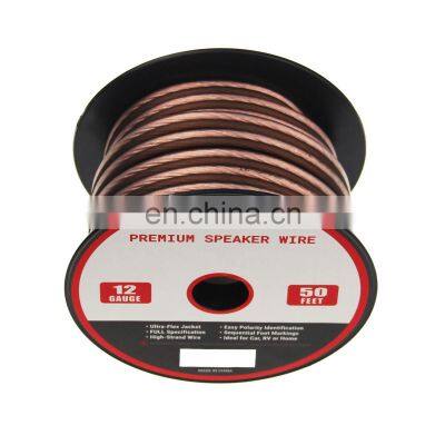 12AWG Frosted Flexible Transparent Speaker Wire Flexible Professional Car Audio Speaker Cable Wire photo-6