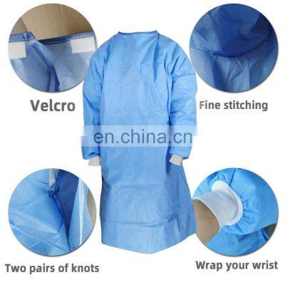 Disposable Surgical Gown Hospital Patient Gown Clothing Blue With High Quality photo-2