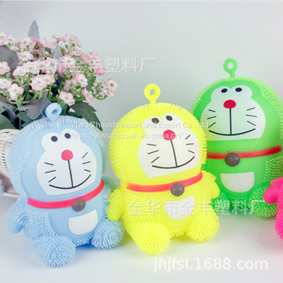 Elastic luminous Doraemon decompression toy