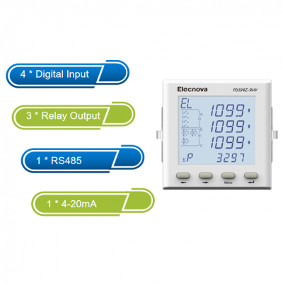 PD194Z-9HY LCD multi function 3 phase power meter RS485 output 4-20mA