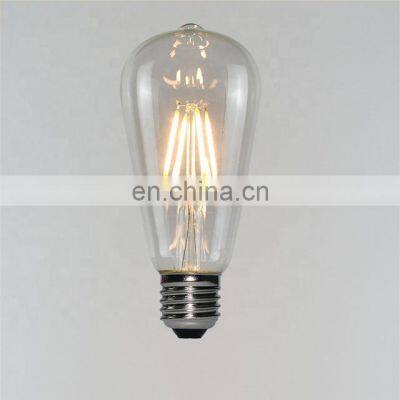 Clear Glass Globe LED Bulb 4W E27 Vintage Dimmable Filament Lamp 220V