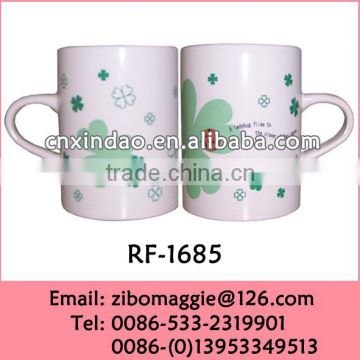 Zibo Made Not Expensive U Shape Porcelain Coffee Drinking Mug for Promotion Used Gift Mugs