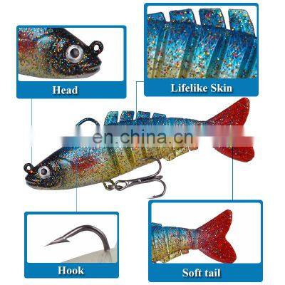 Amazon 8-section Multi Jointed 9cm 17.5g Soft Plastic Jointed Fishing Lure for Freshwater Saltwater Fishing photo-4