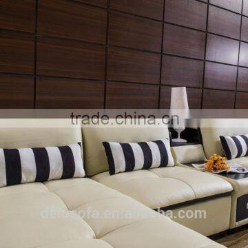 Modern Retail Furniture,u Shape Leather Sectional Sofa,house Apartment Furniture photo-2