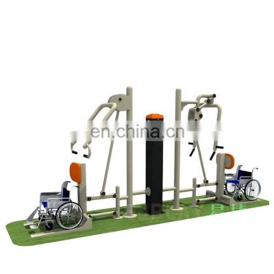 Double Sit Disable Fitness Equipment For Adult In Outdoor Fitness Device Used In Public Park And Community