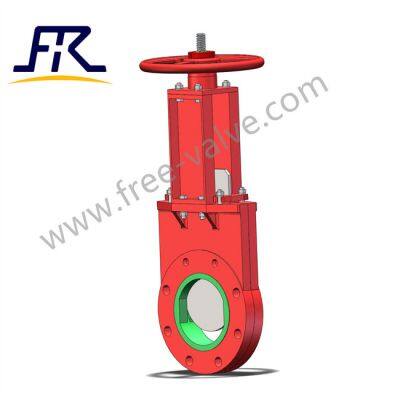 FRZ73PU Manual Pneumatic Polyurethane PU Seat Slurry Knife Gate Valves photo-3