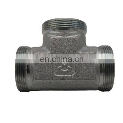 High Quality Tee Carbon Steel Pipe Fittings Connector Hydraulic Fitting Tee