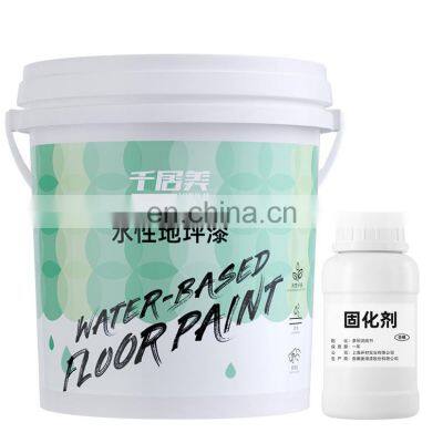 Two component high performance and wear resistance waterborne floor paint epoxy self-leveling