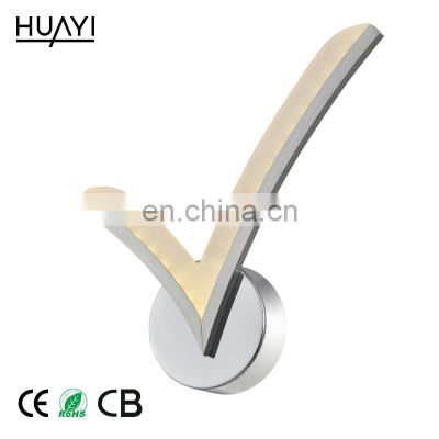 HUAYI New Product Energy Saving Modern Indoor Bathroom Wall Light Wall Light Indoor Wall Led Light