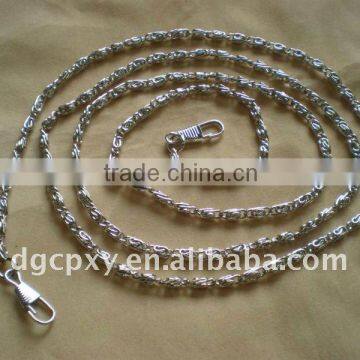 Detachable metal bag chain in silver