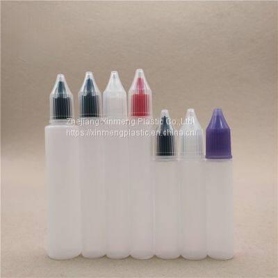 Hot pen shape crystal cover oil ink  E-liquid bottle childproof cap squeeze plastic pet e-juice vape oil dropper bottle