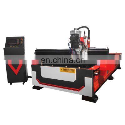 CNC Plasma With Drill Head Metal 100A 200A CNC Plasma Cutters Drill Desktop Plasma Cutting Drilling Machine For Iron Steel