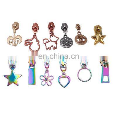 Custom Garment Metal Zip Puller Slider Brand Logo Bag Zipper Head Puller For Making School Bags photo-3