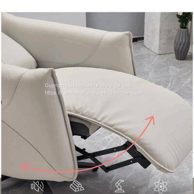 Modern Minimalist Study Electric Single Sofa Multifunctional Comfortable Reclining Leather Wear-Resistant Office Single Chair Sofa Chair photo-5