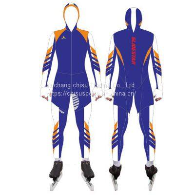Custom Sublimation Adults Children Short Track Speed Skating Suit Long Sleeve Short Track Ice Speed Skating Skin Suit photo-5