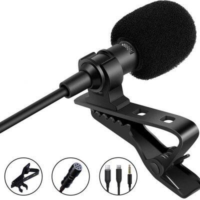 Mini Clip-on Condenser Microphone With 3.5mm Jack Portable Lavalier Microphone for Phone / IPhone / Camera / PC / Laptop photo-5