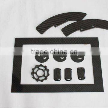 carbon fiber sheet plate cut by CNC carbon fiber or fiber Chassis fits many typpes ranging from 185-200mm with optional parts