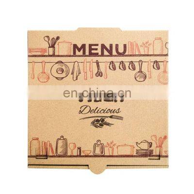 Wholesale High Quality Corrugated Kraft Paper Cardboard Color Printing Disposable Food Grade Italian Pizza Boxes photo-5