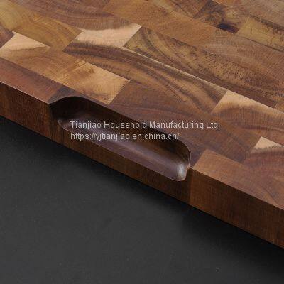 Premium OEM/Wholesale Custom Personalized Acacia Wood Chopping Boards Block Kitchen Wooden End Grain Cutting Board