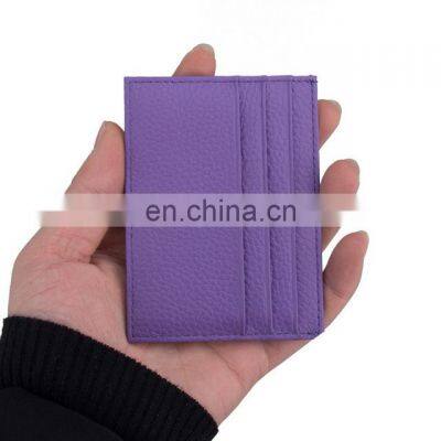 Ready To Ship Good Quality Assorted Color Genuine Leather Card Holder Wallet