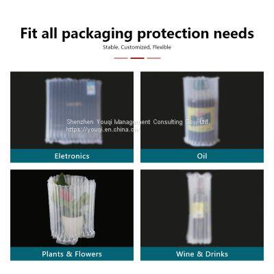 Wine Shockproof Column Wrapper/ Bottle Protective Packaging/ High Quality Air Packing/ Cushioned Column Film photo-3