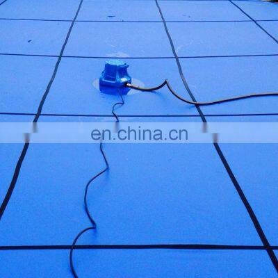 Custom Made Retractable 18oz 610gsm Solid Pvc Tarpaulin Swimming Pool Cover photo-2