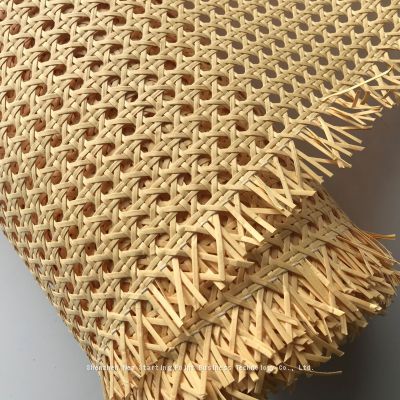 Different colors and sizes plastic pe rattan cane webbing rolls materilas for cabinet door led shade furniture