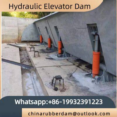 Remote control of hydraulic flap gate for water conservancy, steel dam, hydraulic elevator dam, landscape dam, unlocking seat, flood prevention and water blocking