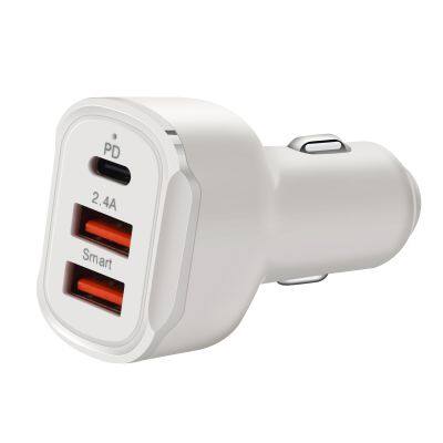 3A 3 Ports Car Charger Type C And USB Charger QC 3.0 With Qualcomm Quick Charge 3.0 Technology photo-4