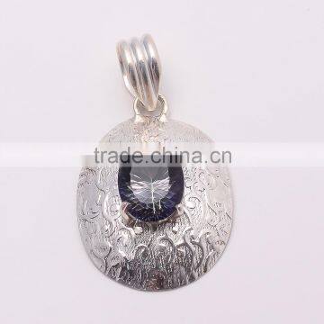 PURPLE MYSTIC PENDANT 925 Sterling Silver Pendant, SILVER JEWELRY EXPORTER,SILVER JEWELRY WHOLESALE,SILVER EXPORTER