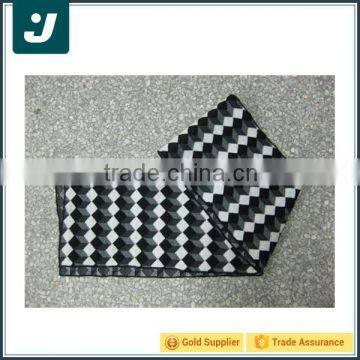 Main product winter white and black grid knitted scarf