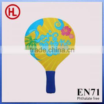 Portugal TOP QUALITY custom Sticker printing Wooden Beach Tennis Racket /beach bat /beach paddle set with beach ball wholesale