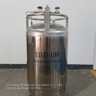 Laboratory Stainless Steel Liquid Nitrogen Tank Self Pressurization Tank YDZ-100 Price Discount photo-5