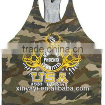 fashion gym singlets from china manufacturers/stringer vest for club sports clothes/wholesale gym tops for mens garments