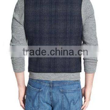 2016 New Design Custom Made Fashion Navy And Grey Vest photo-2