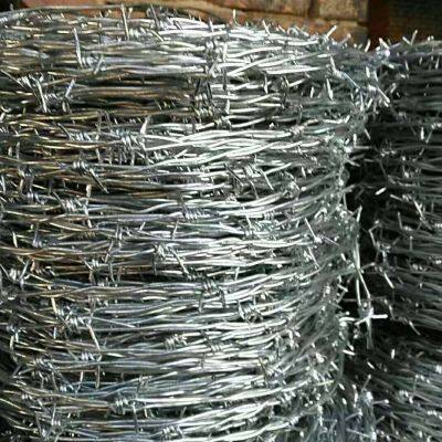 Hot Dip Galvanized Barbed Wire Mesh High Strength Anti-Intrusion Fence