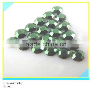 Hot Fix Rhinestud Green Round Flatback Metallic Ss6 2mm 600 Gross Package