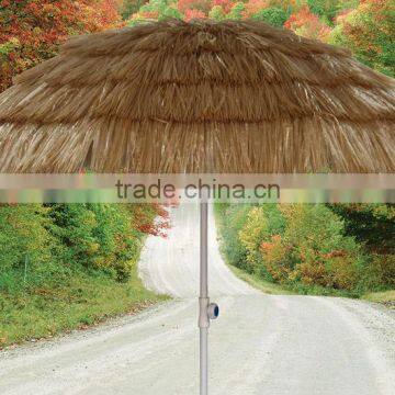 170T polyester Hawaii straw beach umbrella