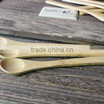 Long handle bamboo material coffee mixing spoon